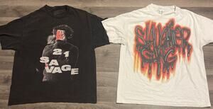 Drake 21 Savage Its All A Blur Tour Merch Shirt Bundle Lot Black White Size XL